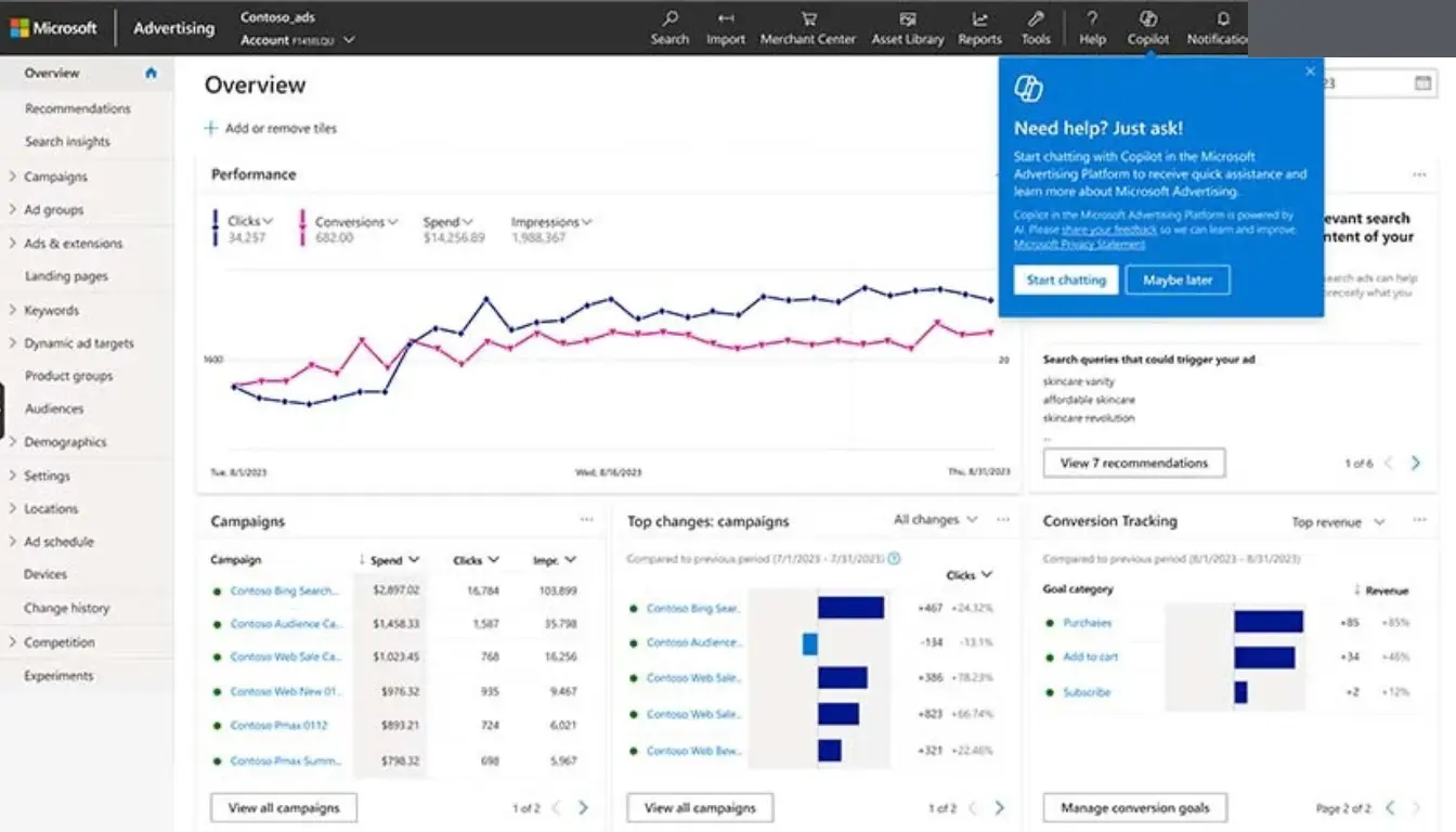 Microsoft Ads cheshire